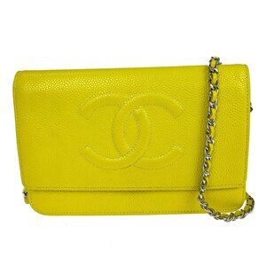 Chanel Light Green Calfskin Timeless WOC Wallet on Chain NQ00847